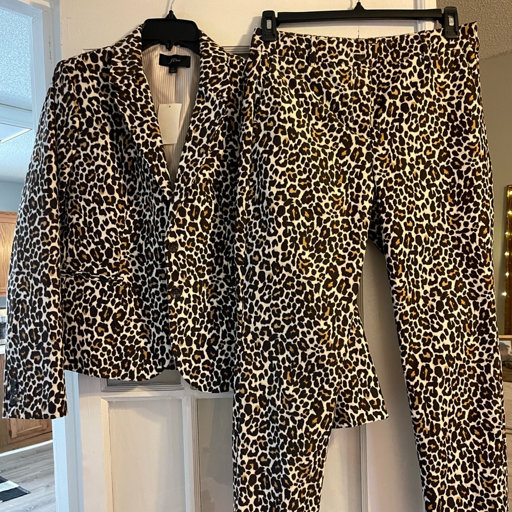 J. CREW Leopard Pantsuit